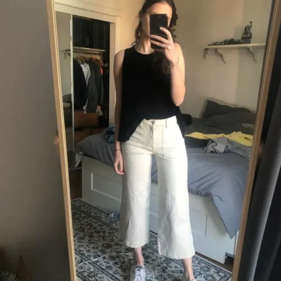 Beige flared jeans - Picture 4 of 8